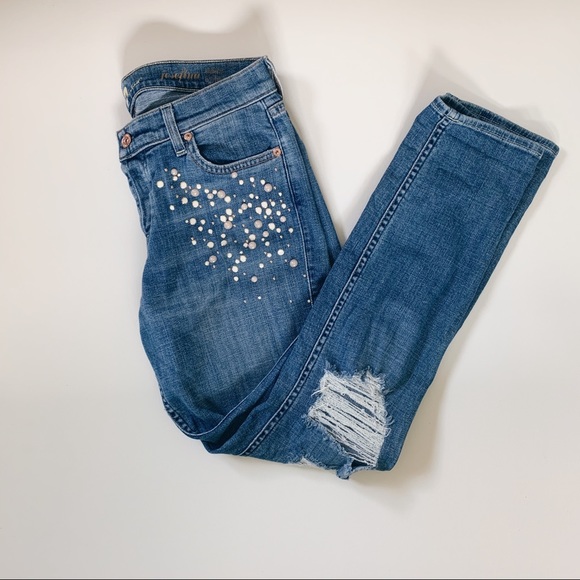7 for all mankind embellished jeans - Picture 4 of 7